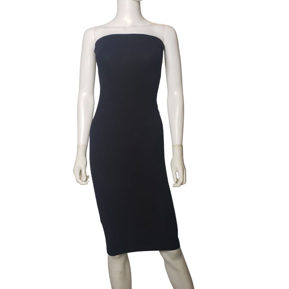 HEART & HIPS Black Strapless Tube Bodycon Dress Womens Size Small